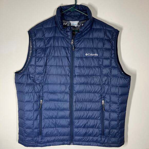 Columbia Other - Columbia Turbodown Vest Mens XXL Navy Thermal Reflective Inside Zip Pockets